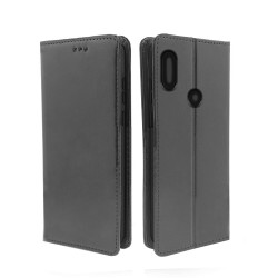 Capa de Couro com Bolso Interno para Xiaomi Redmi 7 Preto Capa de Couro com Bolso Interno para Xiaomi Redmi 7 Preto